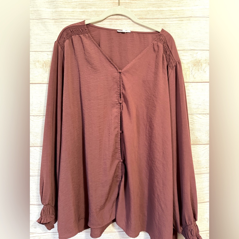 Long sleeve button up blouse